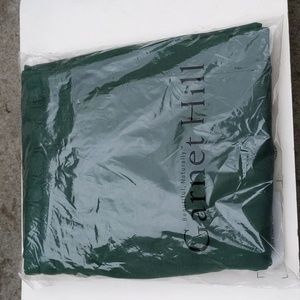 NEW Garnet Hill Seamed French Terry Joggers Green Pine Women size L